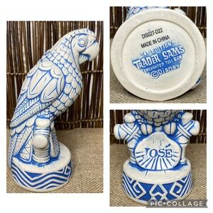 Disneyland Trader Sam's Enchanted Tiki Bar Mug José Blue 1st Edition Parrot Bird